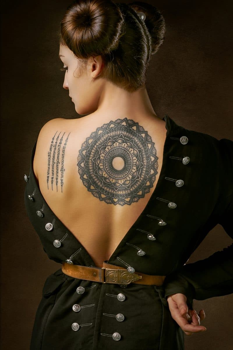 Traditional Swallow & Flora Sleeve